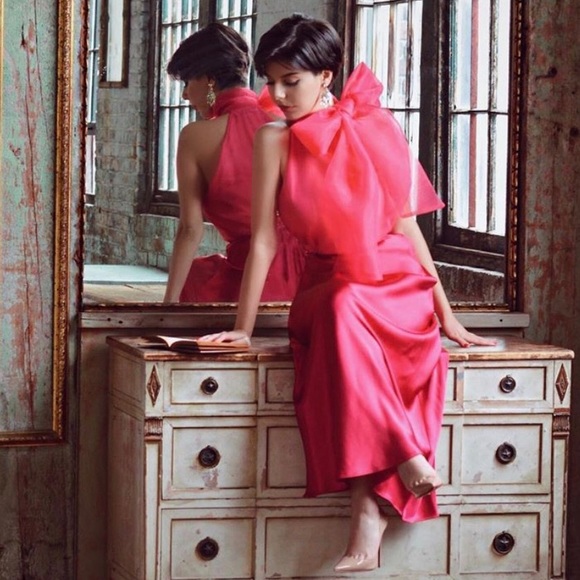 BLOGGERS FAV ZARA SEMI SHEER BLOUSE WITH TIE BOW - Picture 7 of 8